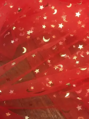 Ayyıldız Varak Baskı Kırmızı