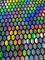 Hologram Buzy Petek Desen Gümüş