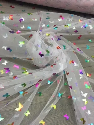 Kelebek Hologram Varak Baskı Pudra