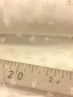 Sim Baskılı Kalp Desen Tül