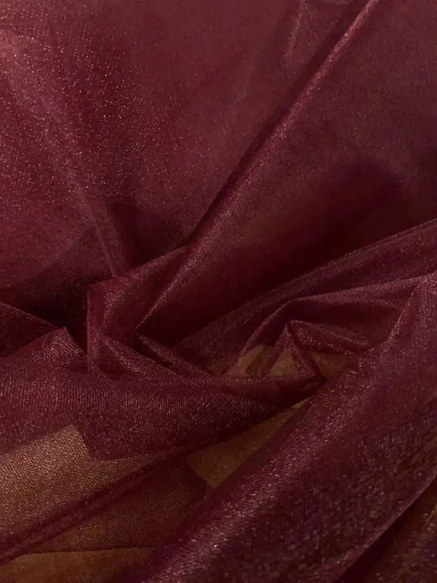 Kristal Tül Bordo kumaş
