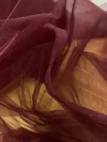 Kristal Tül Bordo kumaş 2