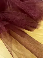 Kristal Tül Bordo kumaş 3