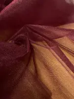 Kristal Tül Bordo kumaş 5