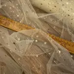 Kümeli Yıldız Varak Baskı Tül Kemik