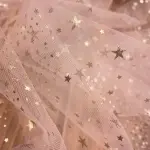 Kümeli Yıldız Varak Baskı Tül 01 Pudra