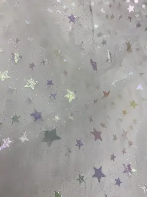 Şeffaf Hologram Yıldız Kırıkbeyaz