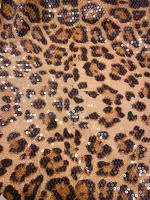 Şeffaf Payetli Leopar Desen Jarse