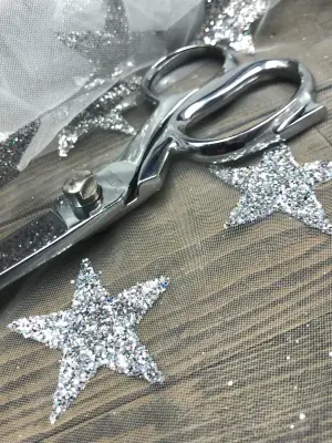 Yıldız Desen Sim Baskı Beyaz (5 Cm)