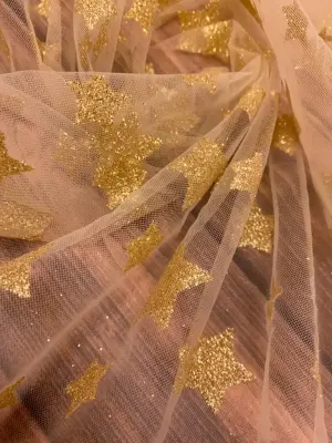 Yıldız Desen Sim Baskı Gold